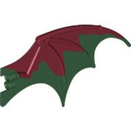 Lego křídlo draka 19x11, tmavě červená (4276567)